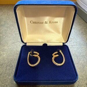 Camrose & Kross JBK Reproduction Gold tone CZ Earrings
